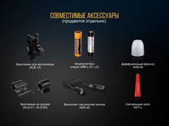 Купить мощный светодиодный фонарь тактический Fenix TK25 R&B XP-G2 (S3), 1000 лм, аккумулятор