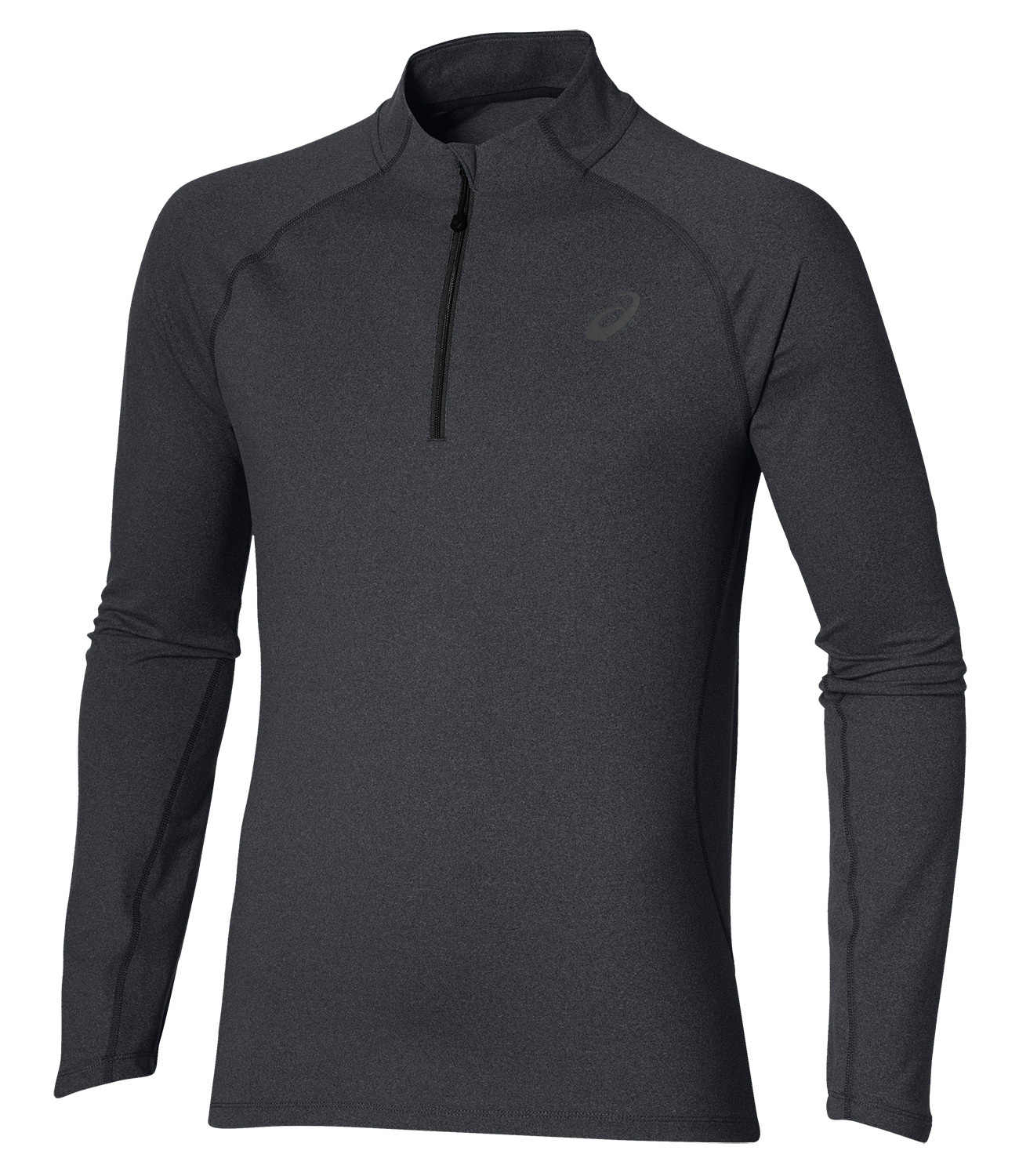 ASICS LS 1/2 ZIP JERSEY  мужская беговая рубашка серая - 3