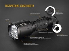Купить мощный светодиодный фонарь тактический Fenix TK25 R&B XP-G2 (S3), 1000 лм, аккумулятор