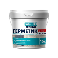 Акриловый шовный герметик для минеральных поверхностей Cemmix, серый