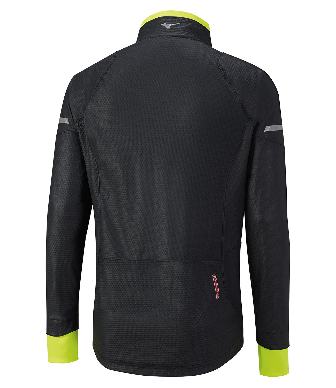 Ветрозащитная куртка мужская Mizuno Static Bt Windrproof  черная-желтая - 2