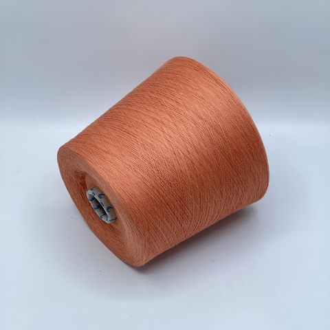 Бобинная пряжа,Cotton combed, 2540м. 100%Хлопок, Морковный сок(749), 39079