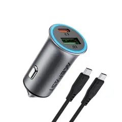 Автозарядка ACEFAST B16 set(P5) Fast Car Charger 95W 1xUSB-C&1xUSB-A с каб USB-C, 1,2м, серый