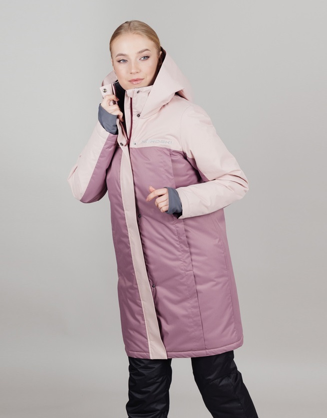 Теплая парка женская Nordski smoke rose - 5