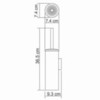 WasserKRAFT K-1057 Туалетный ершик, цвет: хром