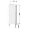 Duravit XViu XV1316RB221 Шкаф подвесной 1330x500x240мм, с 1 дверью, 3 стеклянными полками (петли справа), цвет: walnut dark/черный матовый