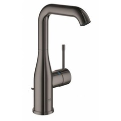 Смеситель для раковины GROHE Essence New с донным клапаном, L-Size, темный графит глянец (32628A01)