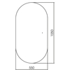 Abber Kontur AG6302SCB Зеркало с подсветкой, бесконтактный выключатель, диммер, цвет: чёрный