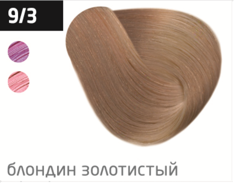 OLLIN color 9/3 блондин золотистый 100мл перманентная крем-краска для волос