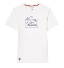 Теннисная футболка Lacoste Ultra-Dry Sport Roland Garros Edition - white