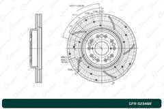Диск тормозной перфорированный вентилируемый G-brake GFR-02346R правый