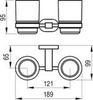 Ravak X07P189 Держатель с двумя стаканами (стекло) CR 220.00