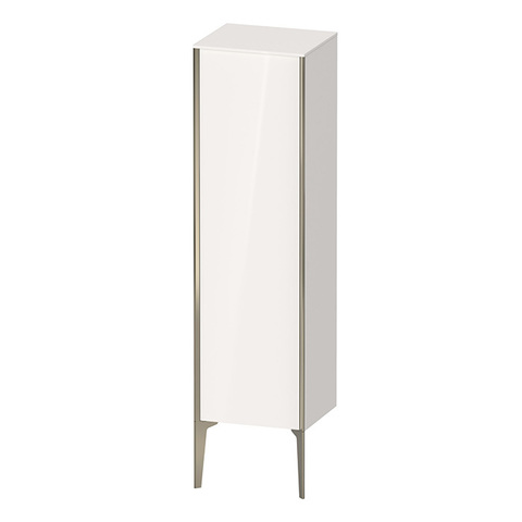 Duravit XViu XV1325LB122 Шкаф подвесной 1330x400x360мм, с 1 дверью, 3 стеклянными полками (петли слева), цвет: белый глянцевый/champagne matt