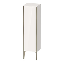 Duravit XViu XV1325LB122 Шкаф подвесной 1330x400x360мм, с 1 дверью, 3 стеклянными полками (петли слева), цвет: белый глянцевый/champagne matt фото