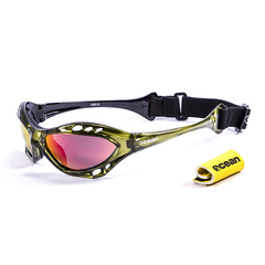 Спортивные очки OCEAN Cumbuco Transparent Green / Revo Orange Polarized lenses