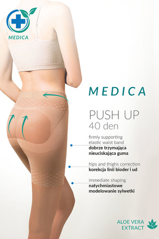Телесные колготки с эффектом утяжки и push-up Medica Push-Up 40 den