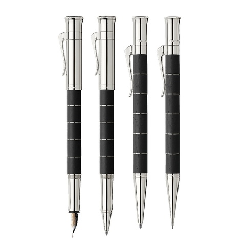 Карандаш механический Graf von Faber-Castell Classic Anello Ebony Wood Platinum, 0.7 mm (135534)