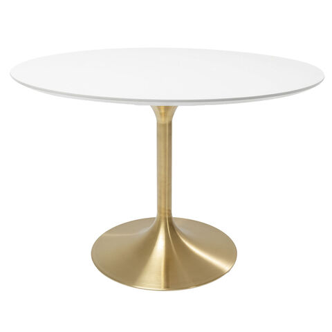 Фото: Стол Invitation Set White Brass Ø120 см - основной вид