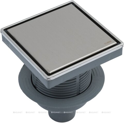 Logan L006-150-VERTICAL Точечный трап решетка нерж. сталь/под плитку с рамкой 15х15 (330446)