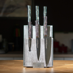 Комплект из 6 ножей Samura BAMBOO и серой подставки