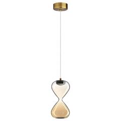 5093/4L PENDANT ODL25 357 античн.бронза/прозрачн./янтарный градиент/металл/стекло Подвес LED 4W 4000K 388Лм GLESSI