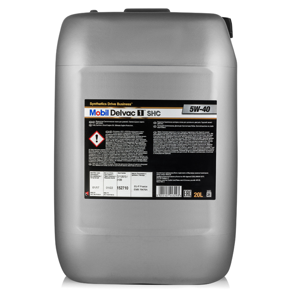 Масло моторное MOBIL Delvac 1 SHC 5W-40 синтетическое 20 л