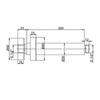 Paini 50PW744T620BI Потолочный крепёж для душа длиной 200 мм., никель PVD