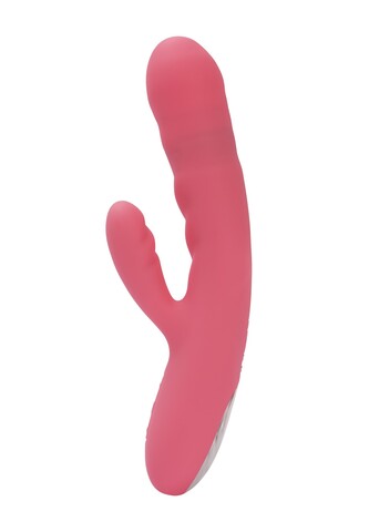 Мощный вибратор-кролик с функцией пенетрации Avery Strawberry Pink
