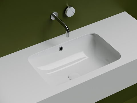 Ceramica Nova Element CN7018 Раковина встраиваемая снизу с отверстием слива-перелива, 54x36