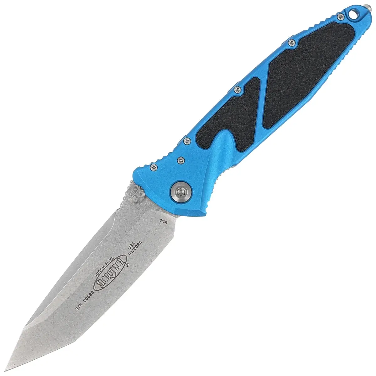 Складной нож Microtech Socom Elite Tanto 161-10BL, сталь M390, рукоять алюминий, синий