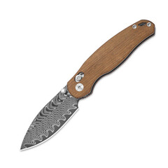 Фото Складной нож Kizer Phoca CD, сталь Damascus, рукоять Mkuruti Wood