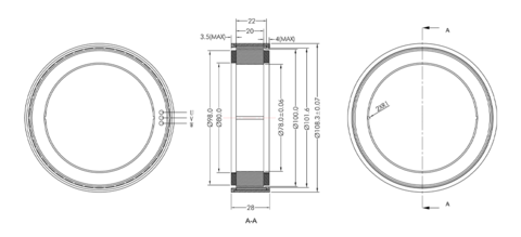 T-Motor CubeMars RO100 KV55 Lite (без датчика Холла)