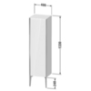 Duravit XViu XV1325LB221 Шкаф подвесной 1330x400x360мм, с 1 дверью, 3 стеклянными полками (петли слева), цвет: walnut dark/черный матовый