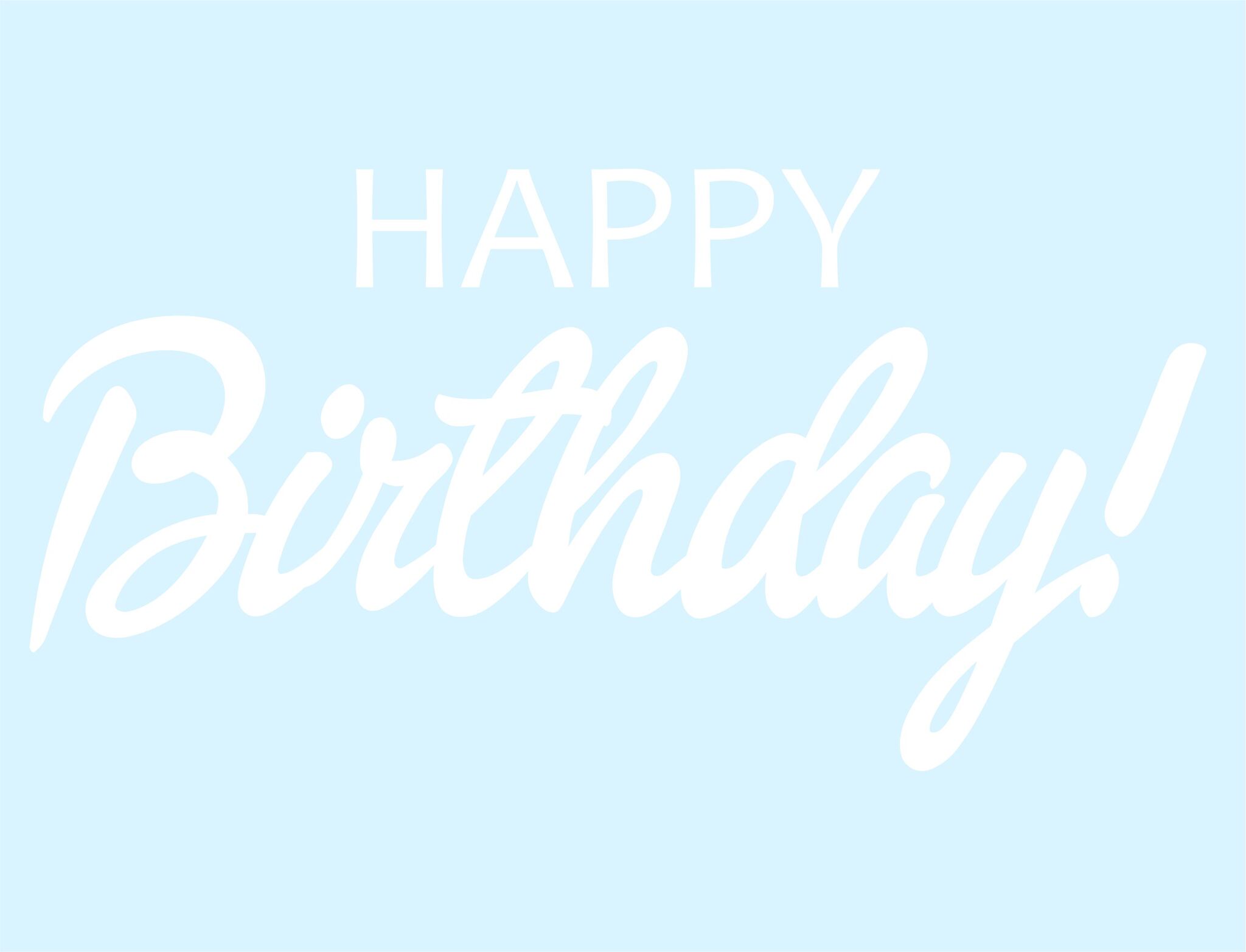 Наклейка на шар, Happy Birthday, Белый, 12,5*24 см, 1 шт.