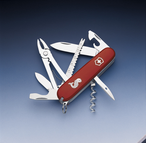Нож складной Victorinox Angler, 91 mm, 19 функций, красный