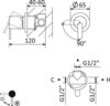 Cezares LEAF-DIM-L-BIO Встраиваемый смеситель для душа, цвет: белый