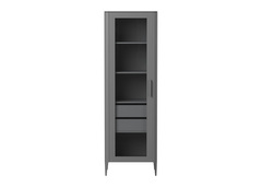 Витрина Type oak стеклянная высота 200 см L (серый)