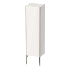Duravit XViu XV1325RB122 Шкаф подвесной 1330x400x360мм, с 1 дверью, 3 стеклянными полками (петли справа), цвет: белый глянцевый/champagne matt фото