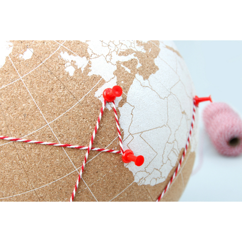 Глобус Cork Globe, белый, Ø25 см