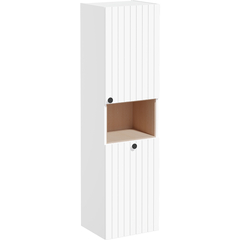 VitrA Root Groove 69100 Пенал высокий 40 см с корзиной для белья, матовый белый, правосторонний фото