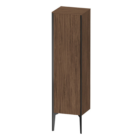 Duravit XViu XV1325RB221 Шкаф подвесной 1330x400x360мм, с 1 дверью, 3 стеклянными полками (петли справа), цвет: walnut dark/черный матовый