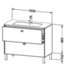 Duravit Brioso BR440301031 Тумба напольная под раковину 1020х479х683 мм, с 2 выдвижными ящиками, цвет сосна серебристая 31 (для 233610)