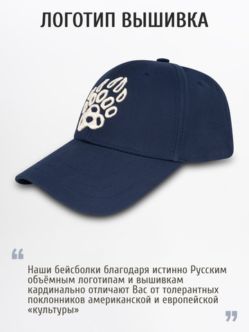 Бейсболка «Медвежий Русский След» цвета неви