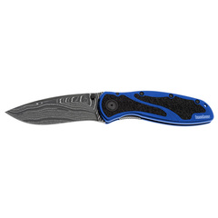 Фото Полуавтоматический складной нож Kershaw Blur, сталь Damascus, рукоять алюминий, синий