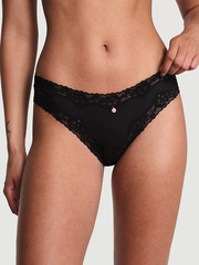 STRETCH COTTON БИКИНИ С КРУЖЕВНОЕ ТЕСЬМОЙ