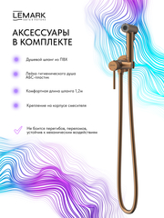 Смеситель с гигиеническим душем встраиваемый Lemark LMF-2018S-BRRG 