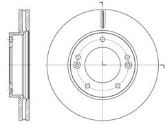 Диск тормозной вентилируемый G-brake  GR-21463