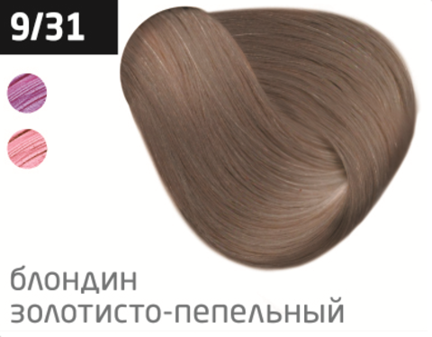 OLLIN color 9/31 блондин золотисто-пепельный 100мл перманентная крем-краска для волос
