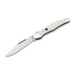 Фото Складной нож Boker Hunters Knife, сталь C75, рукоять натуральная кость/никель