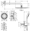 Hansgrohe Croma S 27954000 Душевая система с термостатическим смесителем (хром)